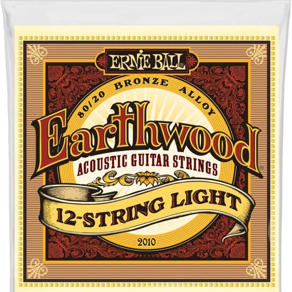 2-Pack Ernie Ball Earthwood 12-String Light 80/20 Bronze Acoustic Guitar Strings - Picture 2 of 3
